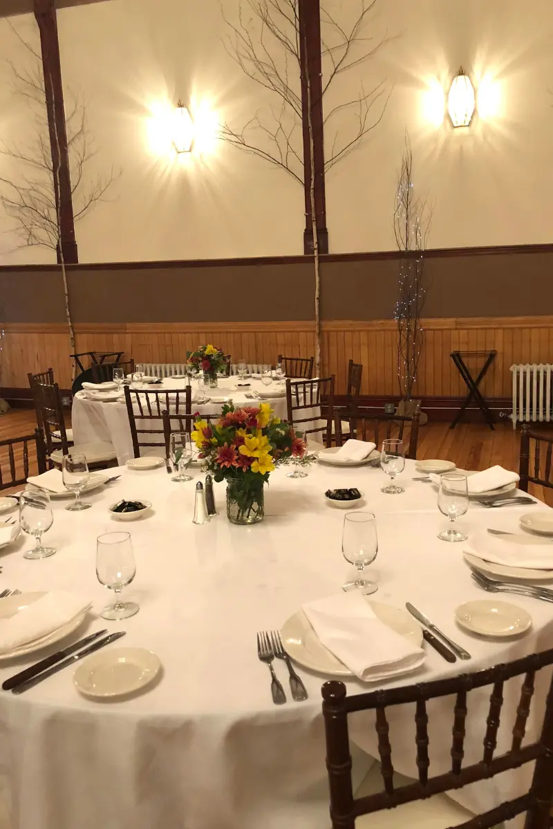 The ballroom is perfect for large groups.