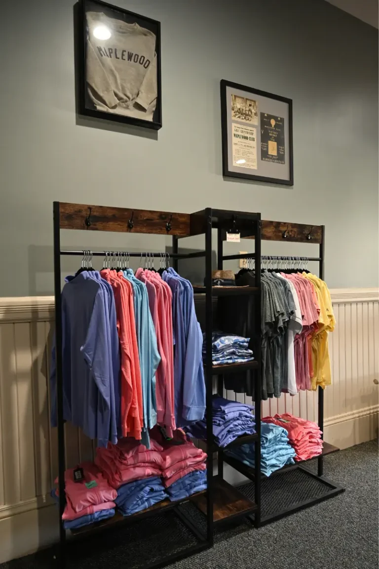 Golf wear in the Pro Shop at The Maplewood
